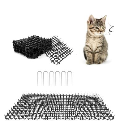 JINZOFLY Cat Scat Mat with Spikes,Cat Spike Mat, Pet Scat Mat for Garden, Fence, 7.96.1Inches 12 Pieces