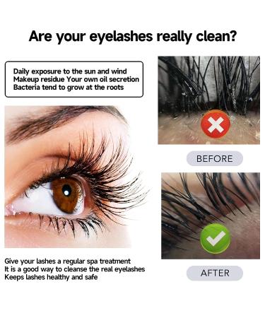 TWUYHCU Eyelash Extension Cleanser 60ml + Brush - Professional Grade Lash Wash for Extensions - Paraben & Sulfate Free - Buy Online on GoSupps.com