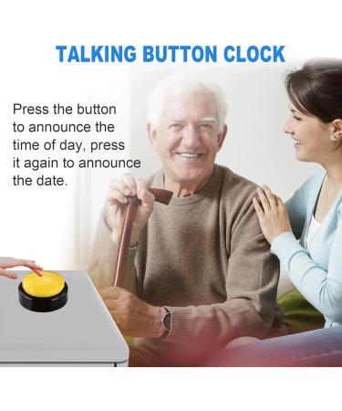 Large Talking Alarm Clock for the Blind & Visually Impaired - Easy Time & Date Readout - Perfect for Seniors (Yellow) - Buy Online on GoSupps.com
