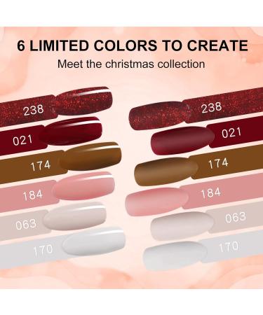 6 Colors Gel Nail Polish Set ZAHRVIA Brown Red Gel Nail Polish Kit Neutral Popular Nail Art Design Soak Off Nail Lamp Nail Polish Gel DIY Manicure French Kit A04 - Buy Online on GoSupps.com