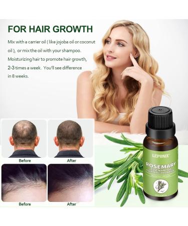 Pure Rosemary Oil for Hair Growth - 2 Pack with Scalp Massage Brush | Enhance Hair Health for Men & Women - Buy Online on GoSupps.com