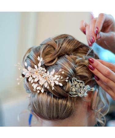 Shop Minkissy Bridal Bouquet Hair Clips | Rhinestone & Crystal Flower Clips for Brides & Women - Buy Online on GoSupps.com