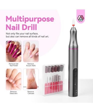 Saviland Electric Nail Drill Kit 20,000RPM - Cordless Portable Nail File for Acrylic, Dip Powder, Gel Polish - Manicure Pedicure Tool Set - Women's Gift - Buy Online on GoSupps.com