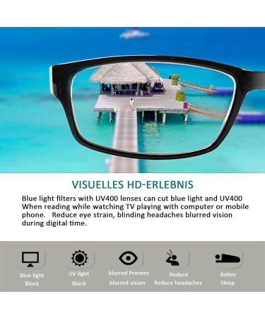 Kerecsen Fashion Reading Glasses for Women & Men - Blue Light Blocking Anti-UV 6 Pack with Spring Hinge - Stylish & Comfortable Readers - Buy Online on GoSupps.com