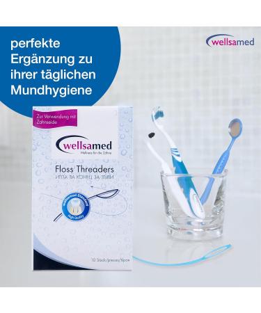 Buy Wellsamed Dental Floss Threaders - 10 Pack for Braces Bridges & Implants | Tasteless & Easy to Use - International Shipping Available - Buy Online on GoSupps.com
