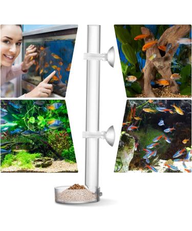 cobee Acrylic Shrimp Feeder Transparent Durable Aquarium Fish Shrimp Feeder Assembled Shrimp Feeding Tube Feeding Dish Tray Feeding Tube Set for Shrimp Food - 25cm Tube and 6.5cm Feeding Bowl - Buy Online on GoSupps.com