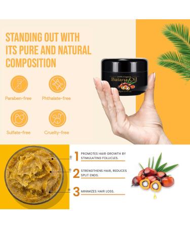 Hair Butter with 100% Pure Raw Batana Oil Batana Oil for Hair Growth Repair Damaged Hair Natural Hair Growth Oil Effective Against Regional Alopecia Hair Growth Butter for All Hair Types - Buy Online on GoSupps.com