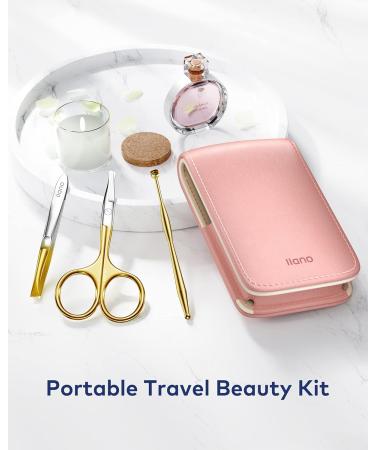 Professional Stainless Steel Eyebrow Tweezer Set - 3 Pcs Kit with Nose Hair Scissors & Ear Wax Removal Tool - Includes Leather Travel Case - Buy Online on GoSupps.com