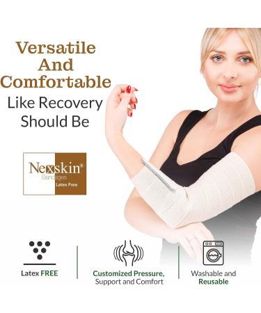 Premium 4 Wide Elastic Bandage Wrap (2 Pack) - Nexskin Latex Free Compression Bandages - Washable & Reusable USA Organic Cotton - Hook & Loop Fasteners - Buy Online on GoSupps.com