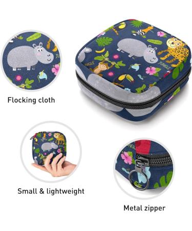 Animal Jungle Color Period Bag | Sanitary Napkin Storage & Travel Makeup Pouch - GIAPB - Buy Online on GoSupps.com