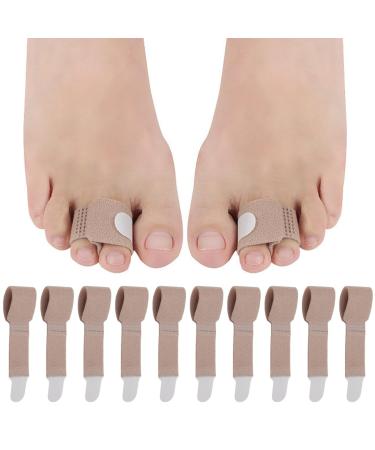 Toe Splints for Straightening 10PCS Skin-Friendly Breathable Hammer Toe Straightener with Fasten Tape Hammer Toe Corrector for Women Overlapping Toe Bent Toe Crooked Toesand Hand Finger Correcting
