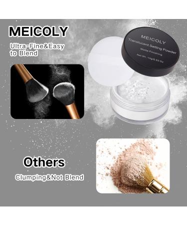 MEICOLY Talc-Free Setting Powder - Long Lasting Translucent Matte Face Powder for Halloween SFX Makeup & Oil Control - Buy Online on GoSupps.com