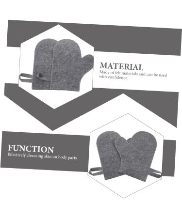 VILLCASE 2pcs White Felt Sauna Gloves - Body Scrub Mitt for Dead Skin Removal - Bath Scrubber Accessories - Buy Online on GoSupps.com