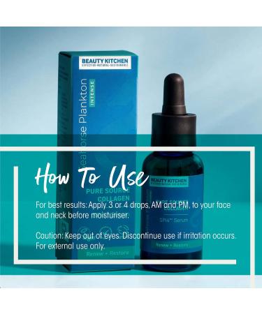 Beauty Kitchen - Seahorse Plankton SPI Pure Source Collagen Serum 30ml - Anti Aging & Hydrating Collagen Serum - Supports Skin Barrier - Keeps Skin Plump/Firm - Vegan/Cruelty Free - Buy Online on GoSupps.com