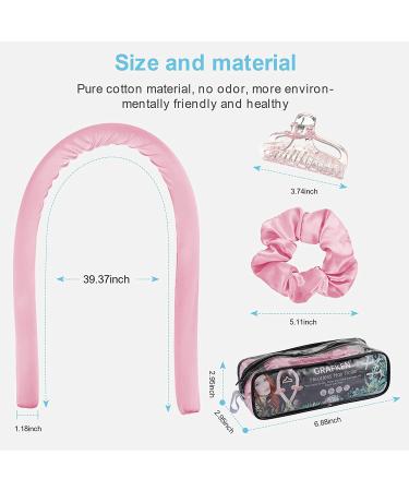 Silk Heatless Curling Rod Headband - 4 Piece Set Pink - Buy Online on GoSupps.com