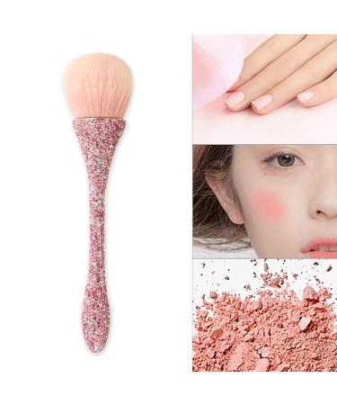 Buy WOKOTO Pink Shiny Rhinestone Nail Art Dust Brush - Acrylic Nail Powder & Makeup Blending Tool | International Shipping Available - Buy Online on GoSupps.com