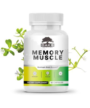 Memory Muscle Advanced Nootropic Brain Supplement with Vitamin B12, Bacopa Monnieri & DMAE for Focus, Memory, Mental Clarity & Clean Energy Premium Cognitive Support Formula - Buy Online on GoSupps.com