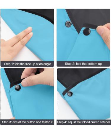 Waterproof Adult Bib for Elderly Men/Women - Reusable Dining Clothing Protector Apron - Black - Buy Online on GoSupps.com