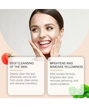 Nettoyant Visage La Tomate - Nettoyage En Profondeur Et Douceur Contr le Du S bum claircit Peau limine Les Impuret s Le Maquillage Convient Tous Types De(2PCS) - Buy Online on GoSupps.com