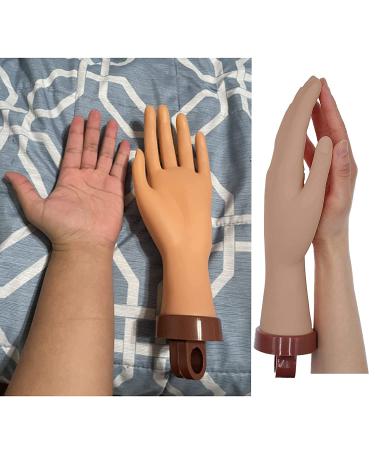 Acrylic Nail Practice Hand with C-clamp | Fake Nails Training Hand for Nail Technicians - Chocolate Hand - Buy Online on GoSupps.com