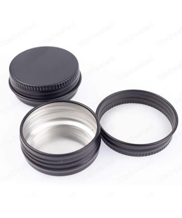 KisSealed 50 Pack Mini Aluminum Round Tin Jar 0.5 oz Refillable Metal Storage Travel Tins 15ML Black Empty Cosmetic Sample Containers Bottle with Screw Lid for Lip Balm Salve Powder Spice & Candies - Buy Online on GoSupps.com