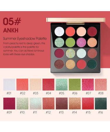 Egypt Eyeshadow Palette The British Museum Collection Matte Shimmer Glitter Blendable High Pigmented 16 Shades Eye Makeup Palette (05# Ankh) - Buy Online on GoSupps.com