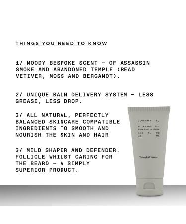 TRIUMPH & DISASTER Johnny B Beard Oil - Nourish Skin & Promote Beard Growth | 40 ml | Soothes & Hydrates - Buy Online on GoSupps.com