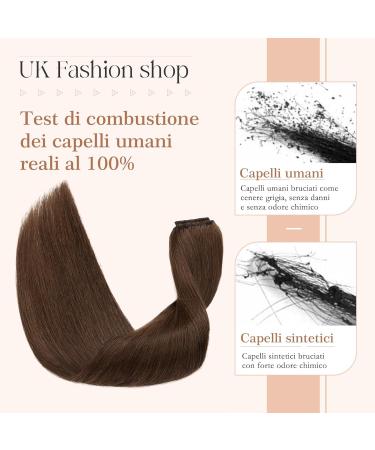 100% Remy Real Hair Clip-In Extensions | UK Fashion Shop | Thin 8 Tresses | 50cm | #4 Chocolate Brown | Fast International Shipping - Buy Online on GoSupps.com