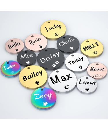 Yehanti Personalized Dog Tag - Engraved Stainless Steel Name Tag for Collars - Custom Name Phone & Address for Dogs Cats & Puppies - Buy Online on GoSupps.com