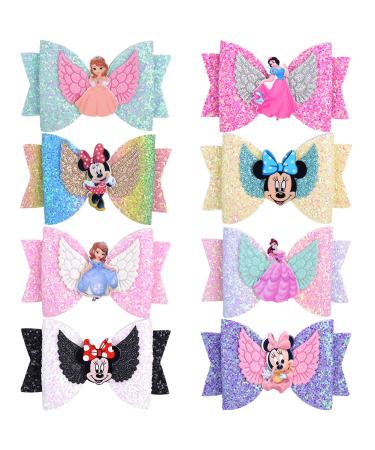 Hair clips set nalcy hair loops hair clips 8 pieces of colorful hair clips with loop hair accessories princess hair sponge arch hair clip hair clip for girls baby