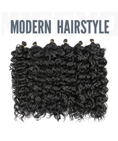 Hawaii Ocean Wave Crochet Hair - 50.8 cm 6 Packs Natural Black | Ocean Wave Braids Synthetic Hair Extensions (20 Inch 1b#) - Buy Online on GoSupps.com