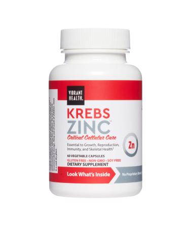 Vibrant Health Krebs Zinc 60 Vegetable Capsules