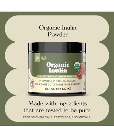 Pure Organic Inulin Powder Fiber Supplement - (Jerusalem Artichoke) Prebiotic Bulk Inulin Fiber Powder 8oz Digestion & Gut Health - Buy Online on GoSupps.com