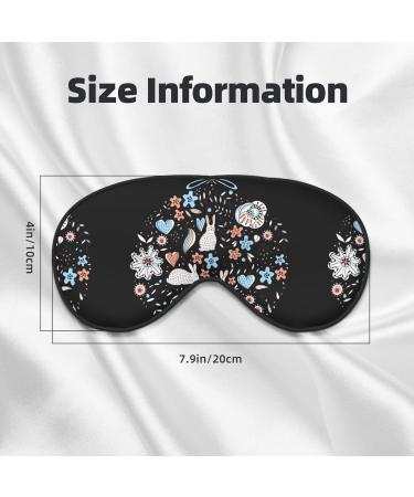 Floral Rabbits Sleep Mask - Double-Sided Soft Adjustable Eye Cover for Perfect Shading & Reduced Eye Edema | International Shipping Available - Buy Online on GoSupps.com