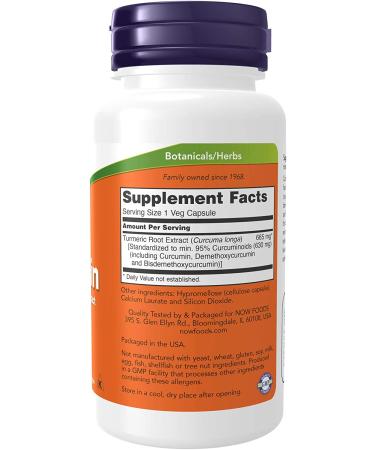 Now Foods Curcumin 60 Veg Capsules - Powerful Anti-Inflammatory Supplement - Buy Online on GoSupps.com