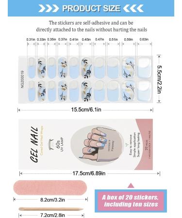 Kalolary 20PCS Nail Gel Polish Strips - Self-Adhesive Full Wraps Stickers with Nail File - UV/LED Lamp Required (NJTZ-19) - Buy Online on GoSupps.com