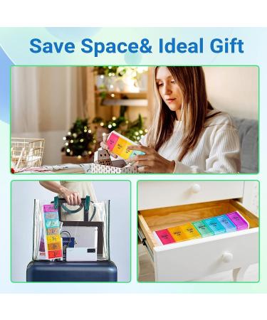 XL Weekly Pill Organizer 2 Times a Day - Jumbo Daily Pill Case with 14 Compartments, White - Buy Online on GoSupps.com