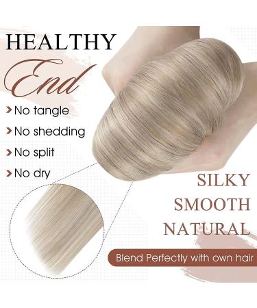 Buy Hetto Microring Real Hair Balayage Extensions - #P17/23 Light Blond Highlights - 50cm Remy Hair Extensions for Seamless Volume - Buy Online on GoSupps.com