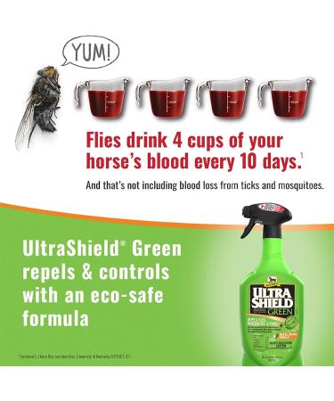 Absorbine Ultra Shield Green Body Spray 950ml - Premium Insect Repellent for Pets | Fast International Shipping - Buy Online on GoSupps.com