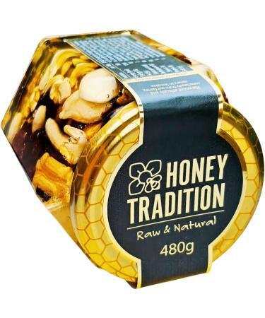 Pure Acacia Honey Cranberries & Mixed Nuts - 480g | Raw & Natural | Ethically Harvested | Boosts Vitality and Immunity | Sustainable Packaging - Buy Online on GoSupps.com