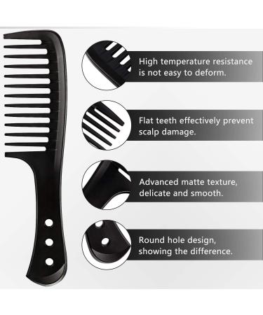 Wide Tooth Comb - Heat Resistant Anti-Static Barber Comb for Hair Styling | Reduce Breakage on Long, Wet, or Curly Hair - Buy Online on GoSupps.com