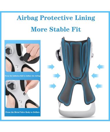 Foot Drop Orthotic Brace | Adjustable Ankle Splint for Sprained Ankle Support - Inflatable Stabilizer (Left S - Buy Online on GoSupps.com