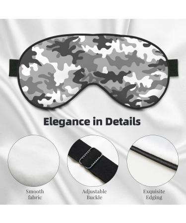 Digital Camo Print Adjustable Sleep Eye Mask | Soft Blackout Silk Blindfold for Men & Women - Ultimate Comfort & Style - Buy Online on GoSupps.com