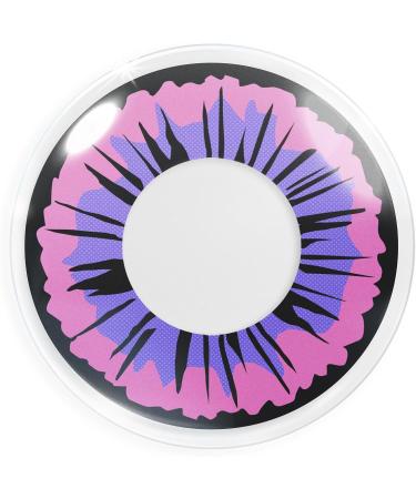 Shop Funnylens Purple Crazy Fun Contact Lenses - Perfect for Carnival & Halloween | Includes Free Lens Container! - Buy Online on GoSupps.com