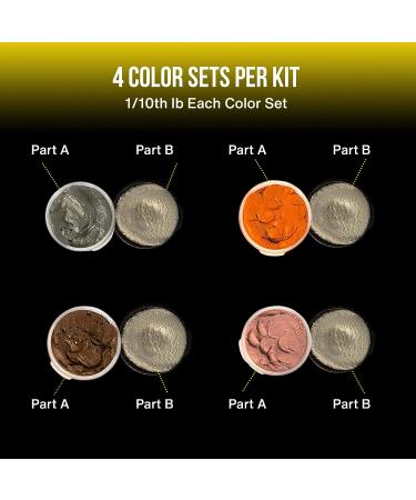 Wargames Delivered Apoxie Sculpt Color Kits for Molding, Filling, and Home Decor - Adhesive Power, Waterproof Air Dry Clay by Aves Earth (Bronze, Natural, Pink, Orange) - Buy Online on GoSupps.com