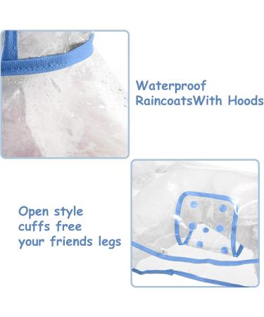 Waterproof Dog Raincoat with Hood | Petcute Medium & Large Blue PVC Coat - Breathable & Transparent - Buy Online on GoSupps.com