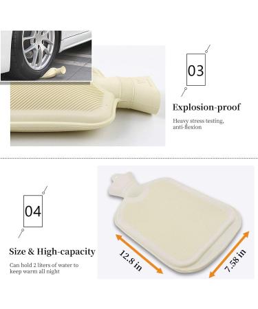 Olivialiving Hot Water Bottle with Knitting Cover - Ideal for Cramps & Cozy Nights | Nordic Reindeer | Pain Relief & Warmth for Adults - Buy Online on GoSupps.com