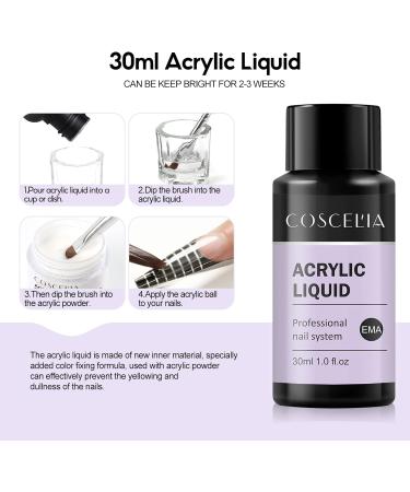 Acrylic Liquid Monomer Professional Salon Quality Acrylic Nails Extensions Nail Art 30ml Acrylic Monomer for Acrylic Powder - Buy Online on GoSupps.com