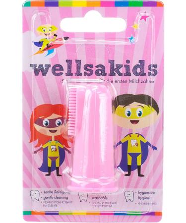 Wellsamed Wellsakids Finger Toothbrush - Silicone Fingerling Baby Toothbrush & Massage Brush for Infants | International Shipping - Buy Online on GoSupps.com