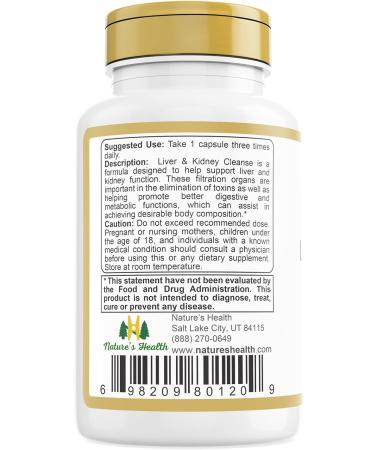 Nature's Health Liver and Kidney Cleanse Supplement - Rehmannia Formula - 90 Vegetarian Capsules - Buy Online on GoSupps.com